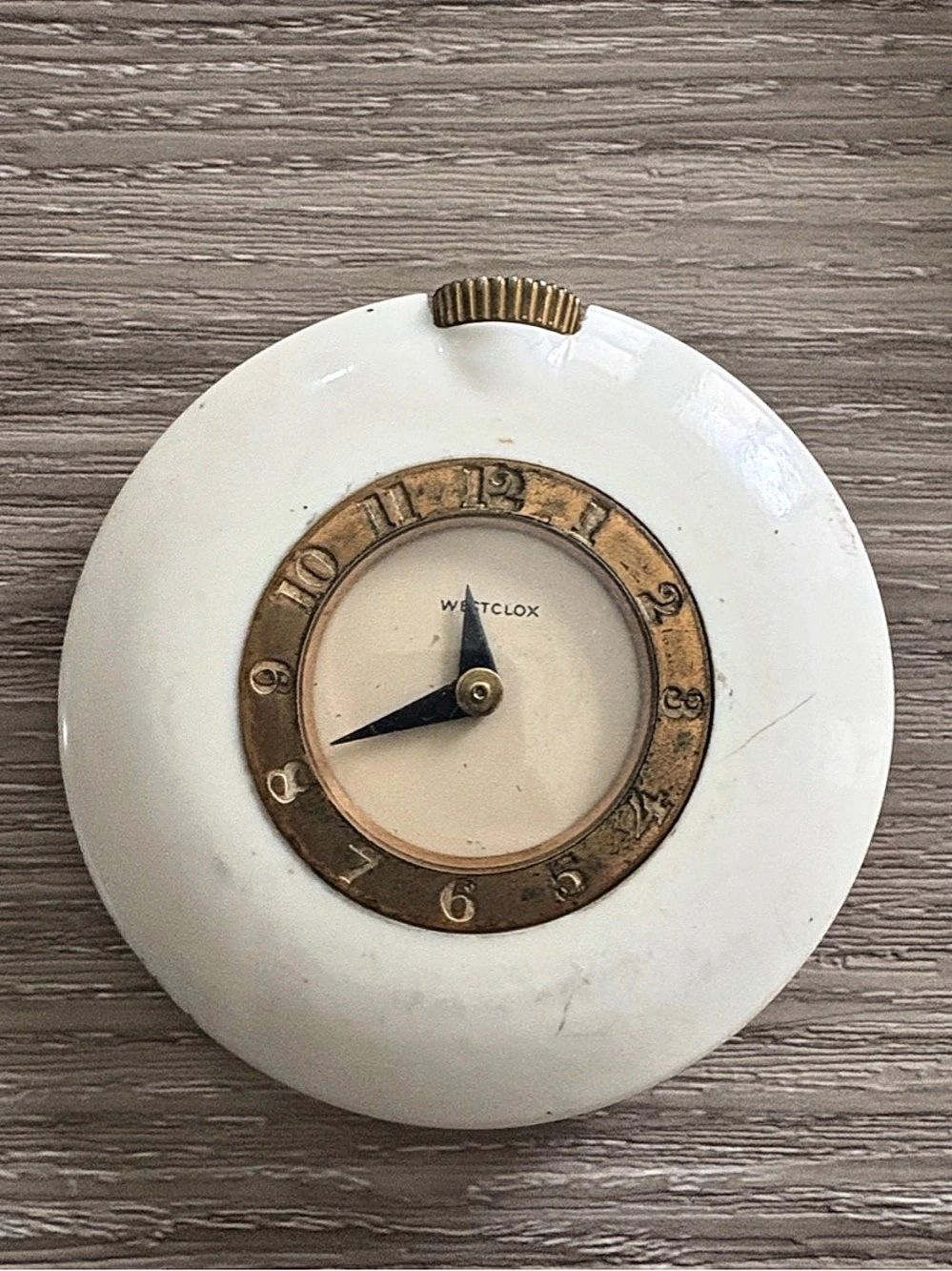 Westclox 1930’s Art Deco  Watch Vintage Round  Wind up Clock - TICKING /WORKING